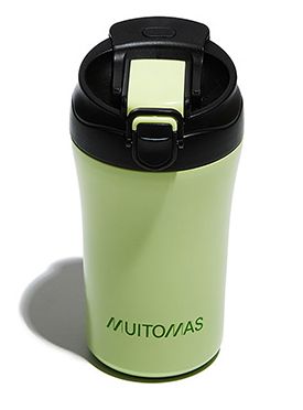 Muitomas WBOTTLETH350GN reisdrinkbeker 350 ml Zwart, Groen Roestvrijstaal