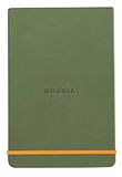 RHODIA 194354C - Hardcover Webnotepad Notitieboek Salie - 9 x 14 cm - Gelijnd - 192 Afscheurbare Pagina's - Clairefontaine Ivoor Papier 90 g/m² - Leeslint, Elastieksluiting - Omslag in Imitatieleer