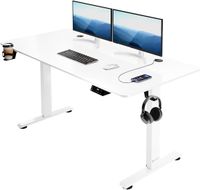 Casaria Zit Sta Bureau Elektrisch Hoogte Verstelbaar 140x60cm Wit