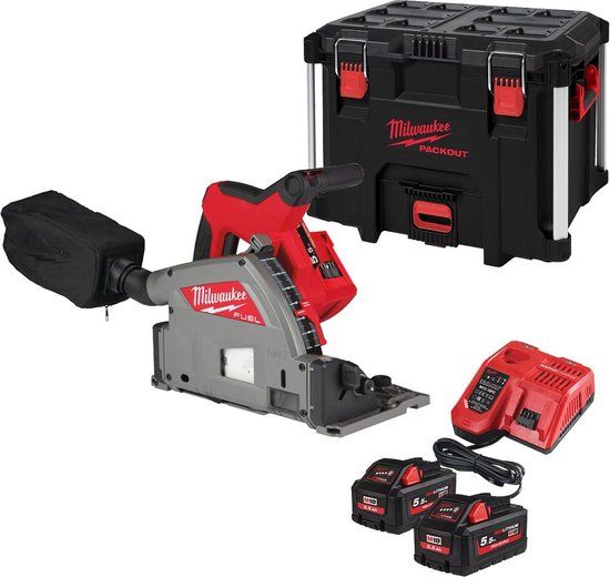 Milwaukee M18 FPS55-552P Accu Invalzaag Set (2x 5,5Ah) | PACKOUT™ Toolbox