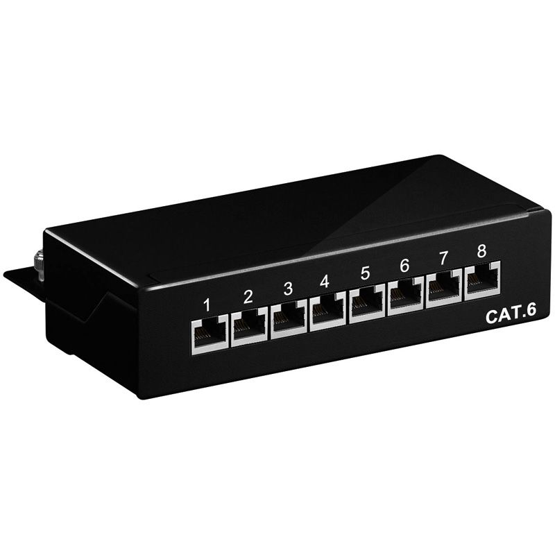 Goobay CAT6 8-Port Zwart