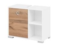 Schildmeyer Kimi 144253 Wastafelonderkast, eiken landhuisstijl/krijtwit, 65,3 x 33,1 x 57,5 cm