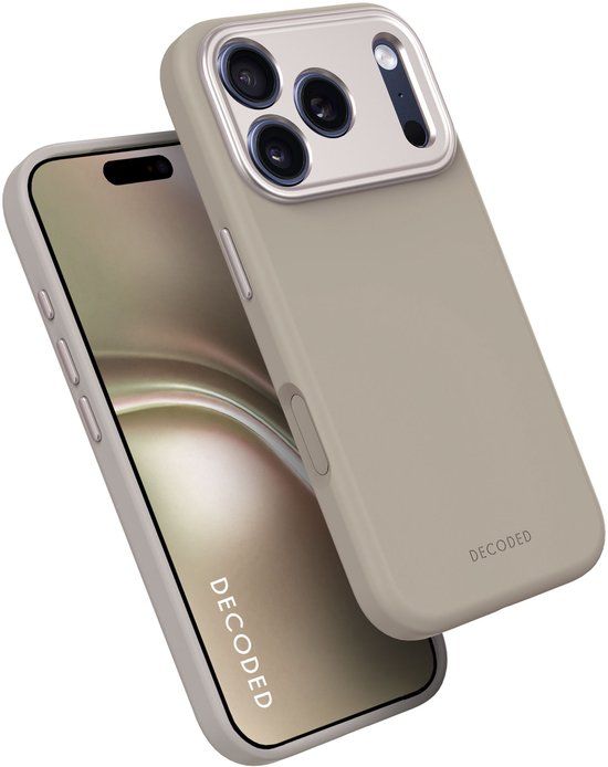 DECODED Siliconen Hoesje voor iPhone 17 Pro Max, Beige
