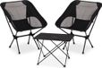 NOMAD® Campingset 2x Stoel 1x Tafel | Lichtgewicht & Compacte Campingmeubels | 2x Campingstoel + Campingtafel | Gemakkelijk op te zetten | Sterk Frame | Incl Hoezen