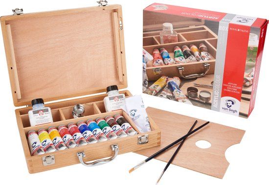 Van Gogh Acrylverf Kist - 10 Tubes 40ml - Met Accessoires