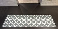 JYG Keukenloper SIEGEN - 60x500 cm - Grijs/Wit - Vinyl - Antislip - Afwasbaar