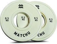 Matchu Sports Fractional Plates - 0.5 KG - White - Set of 2
