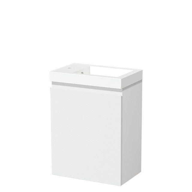 Maxaro Toiletmeubel met Wastafel Mineraalmarmer Glanzend Modulo Mat Wit 40 cm