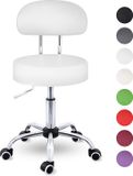 TRESKO® Rolkruk met leuning wit