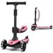 Kidiyana Lamborghini kinderloopscooter, geschikt voor kinderen vanaf 3 jaar tot 50 kg - Loopscooter met zitting en 2 stuurmodi, lichtgewicht aluminium frame, lichtgevende wielen, achterrem