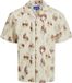 JACK&JONES JORJEFF JACQUARD SHIRT SS LN STYD24 Heren Overhemd Korte Mouw M Polyester Moonbeam