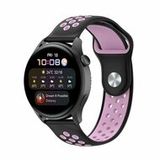By Qubix Qubix Garmin Venu 4 - 45mm - Sport Edition Siliconen band - Zwart + roze - Smartwatch bandje 22mm