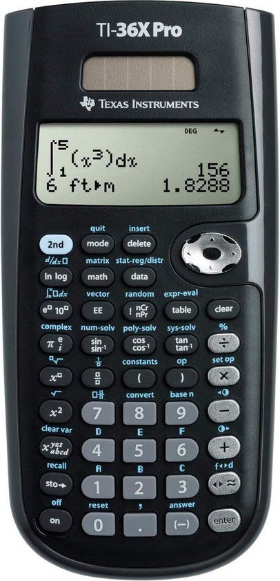 Texas Instruments TI-36X Pro - Wetenschappelijke Rekenmachine - Zwart