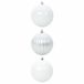 vidaXL Kerstbal - Set - XXL - 3 stuks - Wit - Ø 25 cm - Kunststof