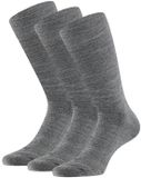 Apollo Merinowollen Sokken - Badstof Zool - 3 paar - Medium Grey Melange - Dames & Heren Sokken - Maat 39/42