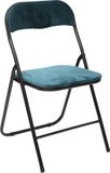 Atmosphera Blauwe Velvet Klapstoel