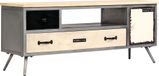 Prolenta Maison Exclusive - Meuble TV en bois massif de manguier et acier 120 x 30 x 45 cm