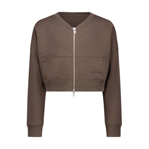 Airforce sweatvest - donkerbruin