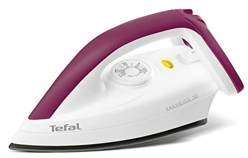 Tefal FS 4030 Droogstrijkijzer Easygliss, 1200 Watt, Durilium-Strijkzool, Wit/Donkerrood