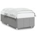 VidaXL Cadre de lit sans matelas, gris clair, 120x190 cm, avec revêtement en tissu