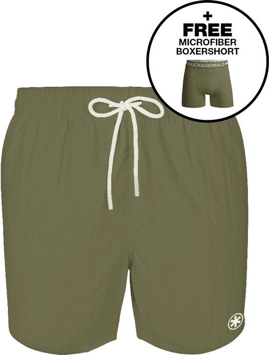Muchachomalo Zwembroek Heren - 1 Pack + Boxershort - Groen - Mannen Zwembroek