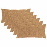 vidaXL - Kussensloop - 6 stuks - HEERLEN - Taupe - 40 x 70 cm - Nep Konijnenbont