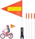 Merkloos Goodivery Reflecterende Fietsvlag voor Kinderen met Verstelbare Hoogte en Veiligheid - Oranje
