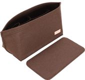 Doxo Purse Organizer Insert voor handtassen en tassen, vilten tas, past op Speedy en Neverfull Onthego, 3 maten/6 kleuren, bruine tas + bruine basisvorm, groot