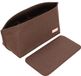 Doxo Purse Organizer Insert voor handtassen en tassen, vilten tas, past op Speedy en Neverfull Onthego, 3 maten/6 kleuren, bruine tas + bruine basisvorm, groot