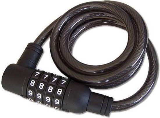 Stahlex Fietsslot Kabelslot Cijferslot 10mm x 1m Zwart