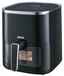 Friteuse à air chaud avec fenêtre de visualisation, 5 litres, 1450 watts, minuterie, noir