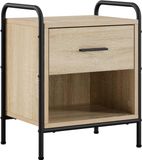 vidaXL Nachtkastje Sonoma Eiken 40 x 30 x 50 cm Bewerkt hout