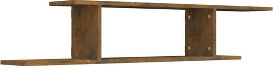 vidaXL Tv-wandschap 125x18x23 cm bewerkt hout gerookt eikenkleurig