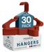 Utopia Home 30 stuks plastic hangers ruimtebesparend, duurzame hanger met schoudergroeven, rood