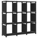 VidaXL Kast met 9 vakken 103x30x107,5 cm stof zwart