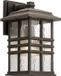 Kichler LED Wand Buitenlamp Beacon Square | 1X E27 Max 60W | IP44 | Dimbaar | Olde Bronze