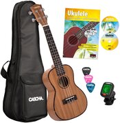 Cascha HH 2036 GB Premium Mahogany concert ukelele set Engels