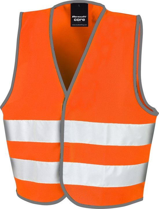 Veiligheidshesje Fluorescent Orange kinderen 4/6 jaar - Polyester - 116