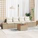 Prolenta Maison Exclusive - Set van vijf tuinbankkussens, beige, van polyrotan