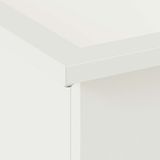 vidaXL Plantenbak met led 2 st wit 30 x 80 x 30 cm staal
