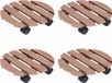 vidaXL Plantentrolleys 4 st ø30x7,5 cm HKC bruin
