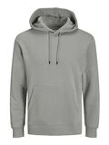 JACK & JONES Star basic sweat hood regular fit - heren hoodie katoenmengsel met capuchon - grijs