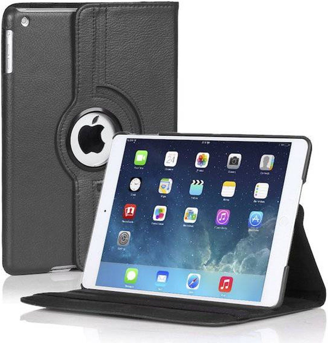 Case2go 360 graden draaibare hoes voor de Ipad Air 2 - Zwart