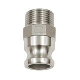 RIEGLER 108061-1116.112 Kamlok snelkoppelingsstekker met AG, type F, aluminium, R 1 1/2, 1 stuk