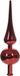 Decoris kerstboom piek - rood - kunststof - 23 cm