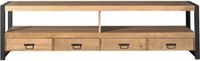 Merkloos Starfurn - Tv meubel Britt - Bruin - 45x220x60 cm