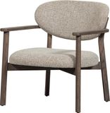WOOOD Udar Fauteuil Met Houten Frame - Polyester - Donkerbruin