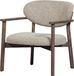 WOOOD Udar Fauteuil Met Houten Frame - Polyester - Donkerbruin
