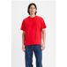 Levi's Red Basic T-shirt Red Maat: L