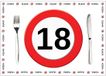 Bellatio Decorations Placemat 18 jaar - 10 stuks - 42 x 30 cm - Papier